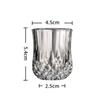 6Pcs/Set Wine Glasses Scotch Whisky Bourbon Cocktails Glass Cup Small Capacity Relief Durable Glass Cup Party Drinking Glasses