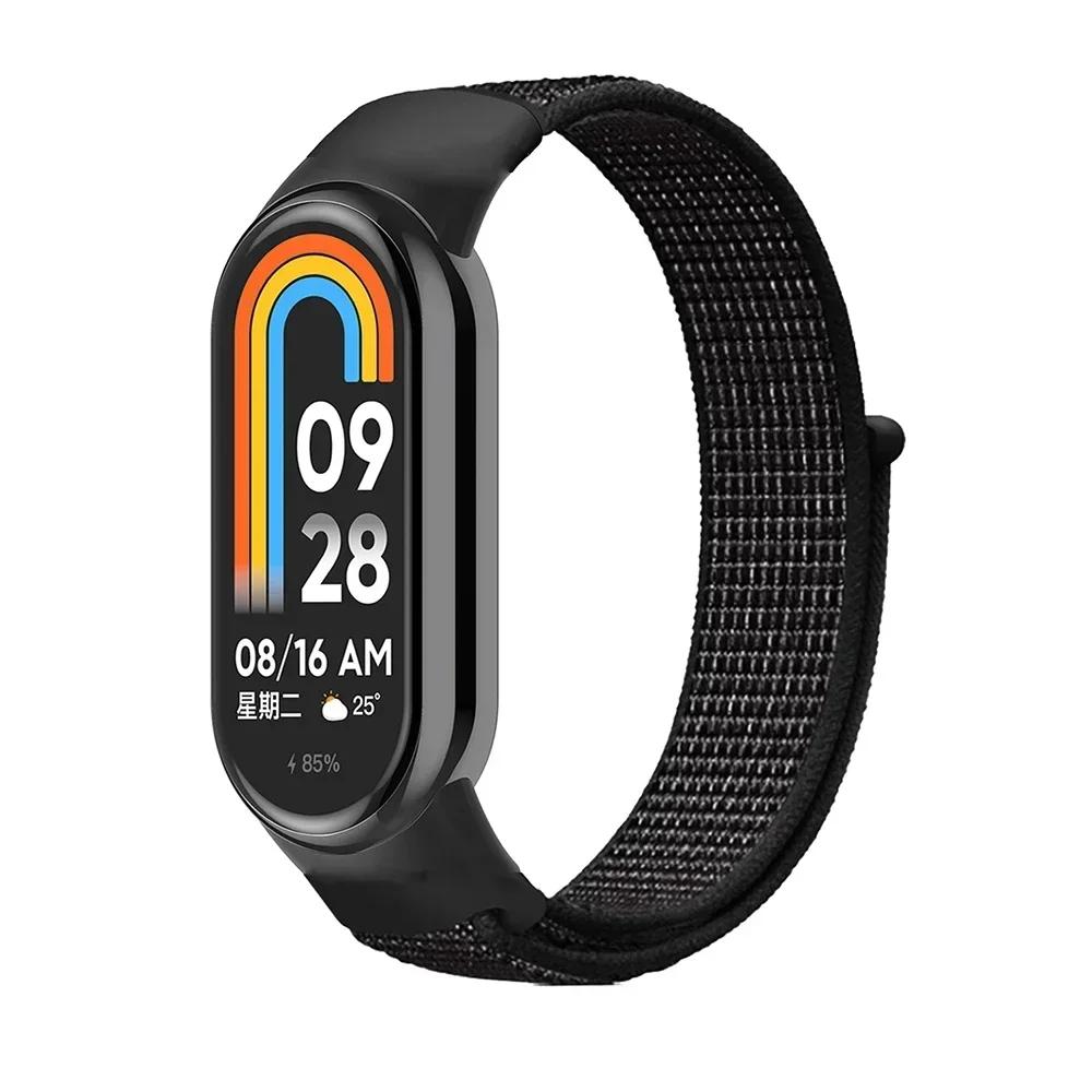 Nylon Loop for xiaomi Mi Band 9 8 Strap 8 NFC SmartWatch Wristband Correa Replacement sport pulsera for Miband 8 Bracelet Correa