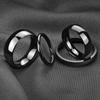2/4/6/8mm Mens Wedding Band Polished Women Titanium Simple Engagement Classic Rings Black Silver Color Lady anel 3-15