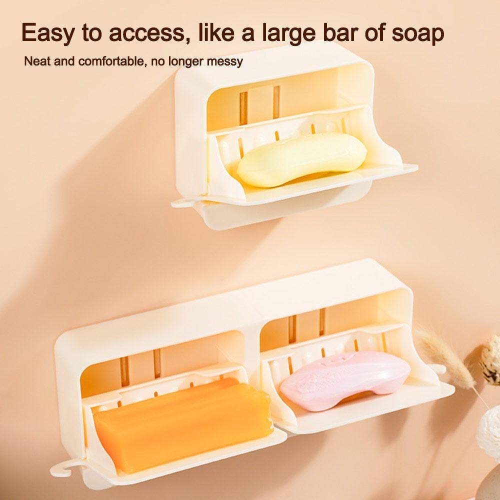 Sklopný držák na mýdlo Pouzdro na uskladnění mýdla bez vrtání Nová koupelnová odtoková mýdlenka Koupelnové doplňky