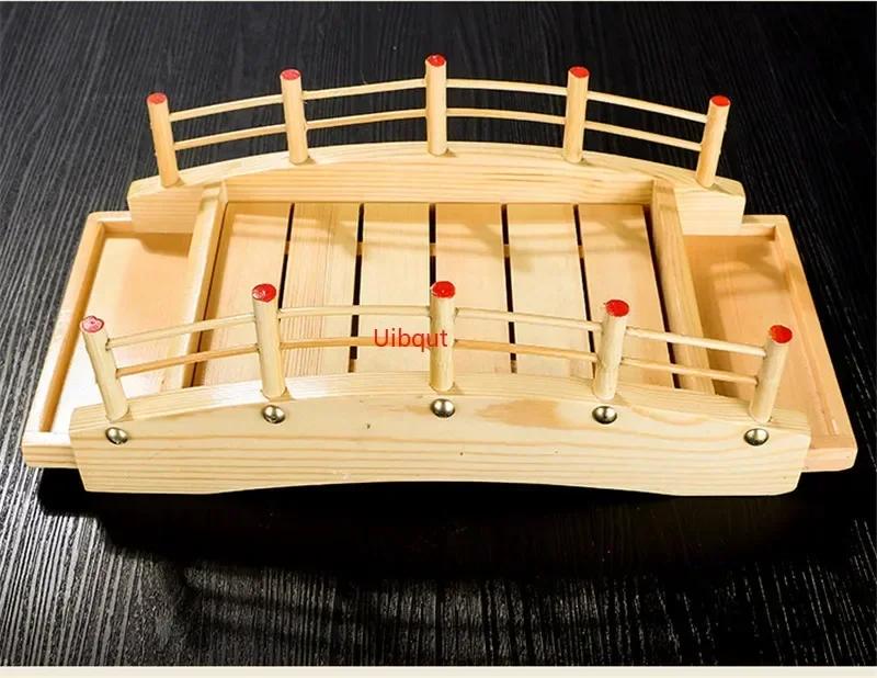 Lemn japonez din lemn Bucătărie Sushi Bridge Bărci Pin Creativ Sushi Sashimi farfurie Plato Sushi Veselă Ornament de decorare