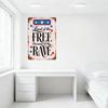Vintage Patriotic 'RAVE' Metal Tin Sign - Rustic Aged American Style Wall Plaque for Home Decor, Bar, Man Cave