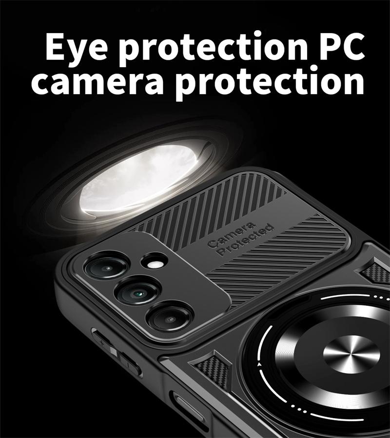For Samsung Galaxy A16 A26 A36 A56 A06 5G Case Lens Protector Armor Phone Cases For Galaxy A 56 36 26 16 Magnet Ring Cover Funda