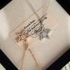 New full diamond hollow five-pointed star pendant necklace ins romantic line collarbone chain neck chain batch