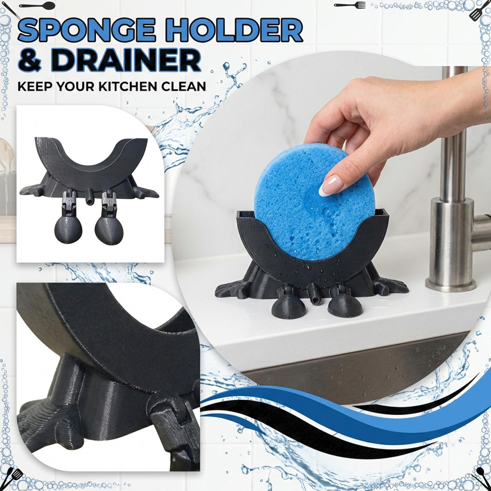 Smiling Face Dishwashing Sponge Holder, Storage Rack one size