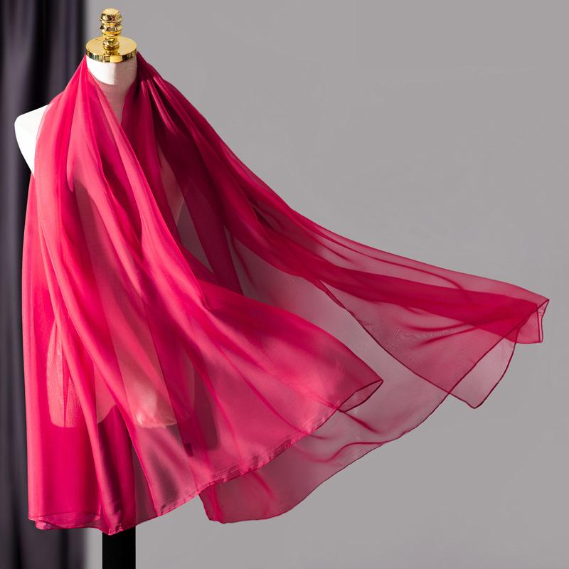 Fashion Solid Soft silk Scarf Spring and Autumn long Shawl Female Summer Sunscreen high quality Scarves Headband Hijab Bandana