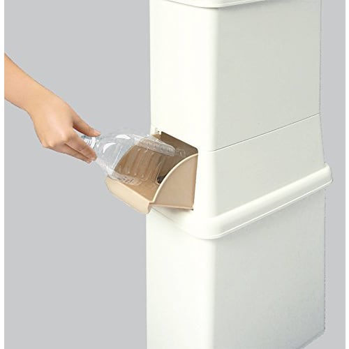 Sanko Plastic Two-Tier Sorting Dustbin, 47.5L, Light Beige