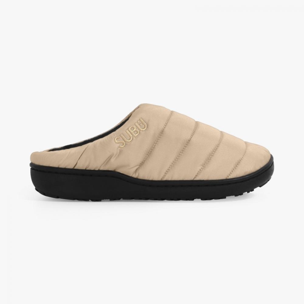 Subu Beige  Sb 73  Dun Borstad Vadderad Tofflor