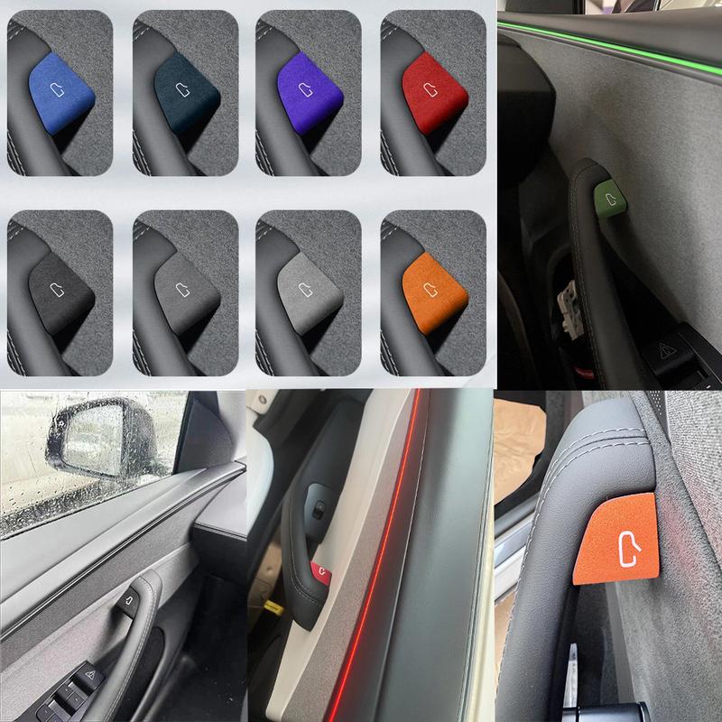 Italian Premium Suede For Tesla Model Y 2025 Juniper Model 3 Highland 2024 Door Switch Patch Trim Cover Interior Car Accessories