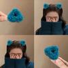 2pcs plush color triangle small grab clip cute cat ears hair claws forehead broken hair bangs clip lamb hair accessories