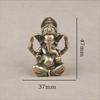 Vintage Brass Thai Elephant God Desktop Ornament Elephant Trunk God Of Wealth Bronze Carving Crafts Collection Home Decoration
