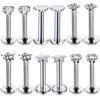 12PC Crystal Labret Piercing Set 16G Heart Tragus Piercing Earring Lot Conch Piercing Set Lip Labret Stud Pack Lobe Earring Bulk