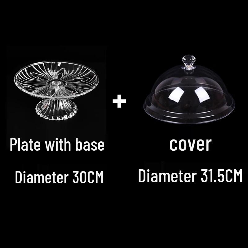 Youde Transparent Plastic Food Cover & Display Dome with Base