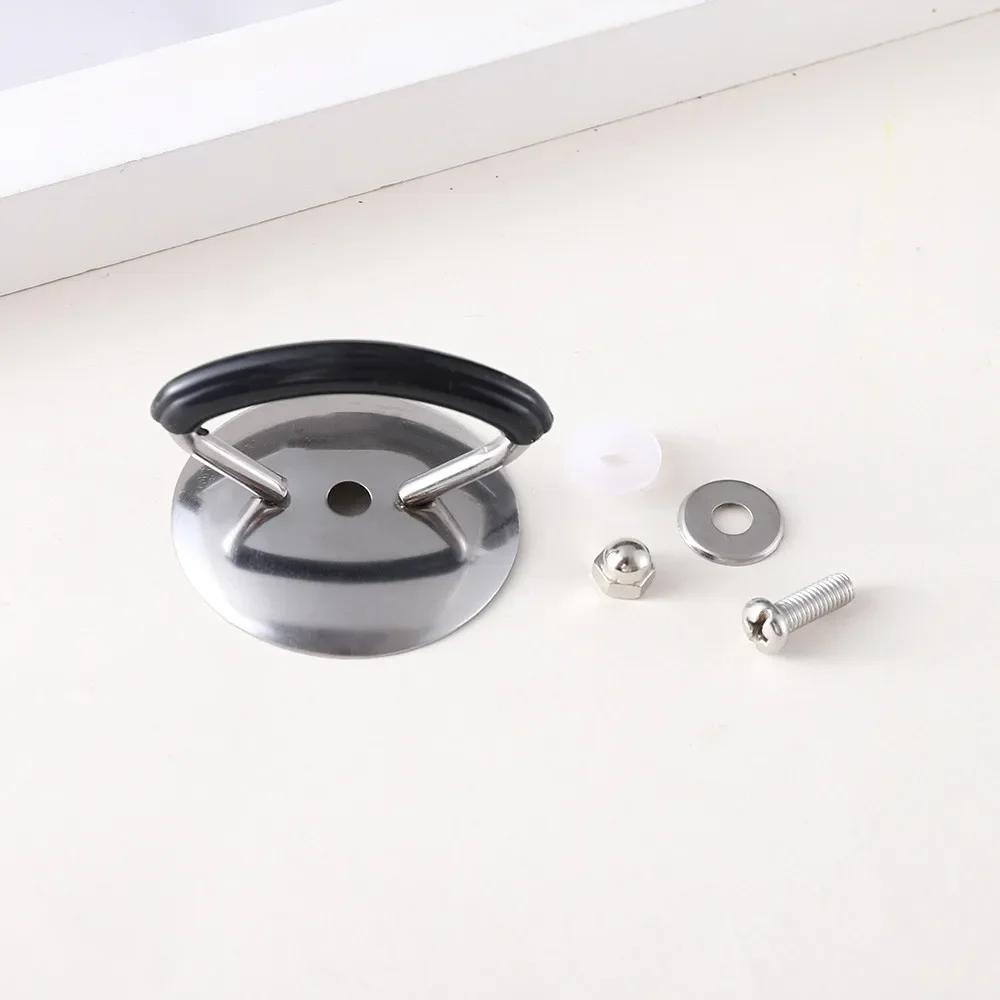 

1Pc Stainless Steel Lid Handle Top Bead Black Plastic Anti-scalding Universal Pot Lid Handle Kitchen Accessories Wholesale