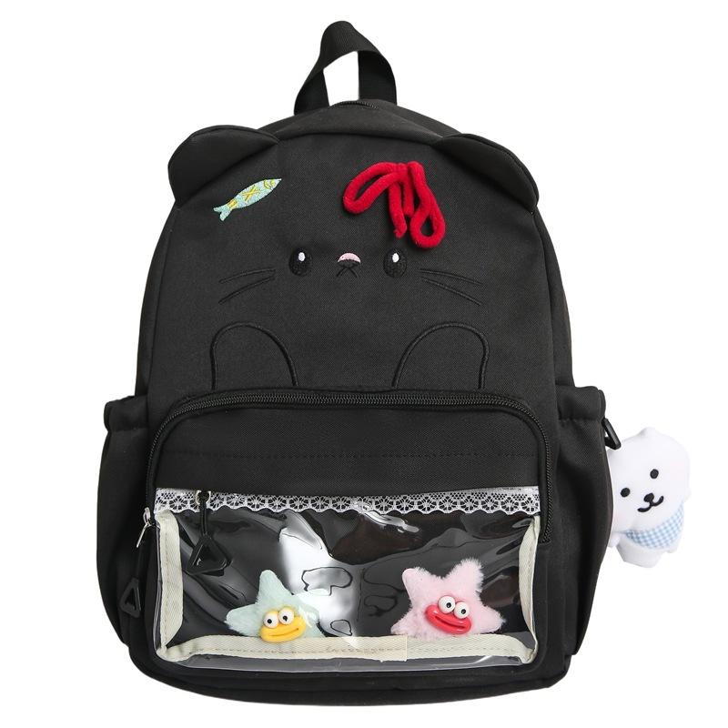 New High-value Fresh and Cute Animal Pain Bag Schoolbag Casual Simple and Light Commuting Versatile Backpack