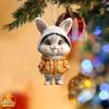 Cartoon Cute Rabbit Pattern Acrylic Pendant For Car Accessories Decoration
