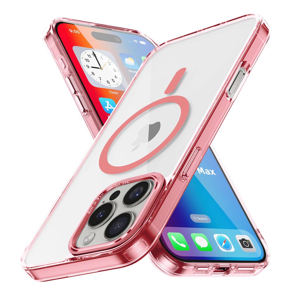 For iPhone 16 Pro Max Case Compatible with MagSafe TPU+PC Transparent Phone Cover