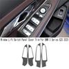4Pcs Car Window Lift Switch Panel Cover Trim Carbon Fiber Window Switch Panel Cover Trim For BMW 3 Series G20