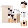 11x Makeup Brushes Set Bamboo Handle Face Beauty Tools Eyeshadow Brush, Durability, Multipurpose