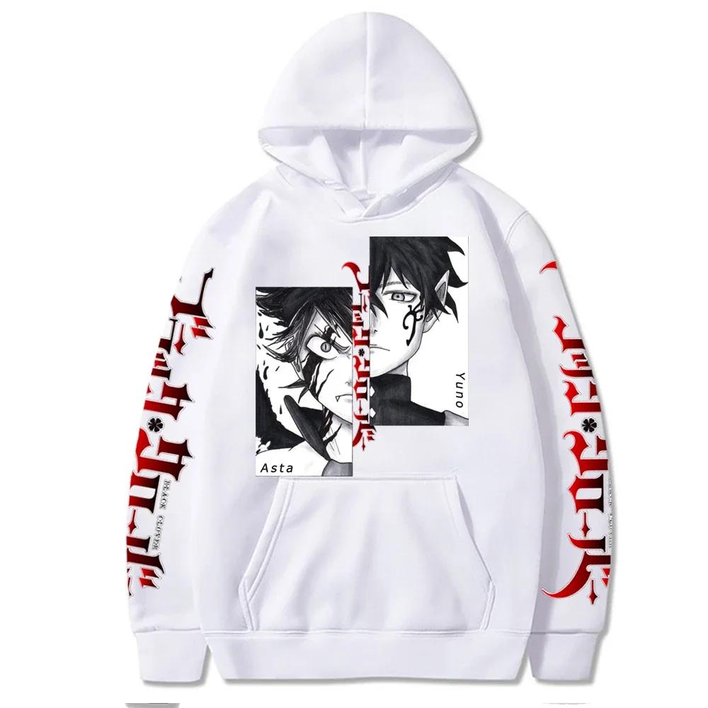 Asta Grafik Druck Anime Hoodie Männer Frauen Harajuku Schwarz Clover Sweatshirts Winter Mode Hip Hop Streetwear Plus Größe Hoody