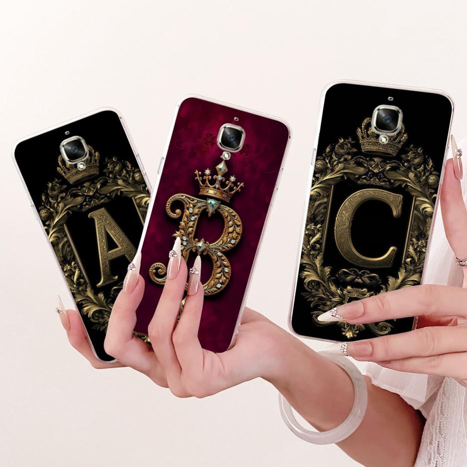 For Oneplus 3 Case A3000 Luxury Crown Letters Cover 5.5'' Soft Silicone Phone Case For One Plus 3 1+3 Oneplus3 Back Cover Fundas