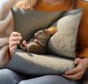 A Cute Mouse Design Pillowcase With Single-Sided 2D Printing, Hidden Zipper Decorating Living Rooms Sofas As Well As Decorative