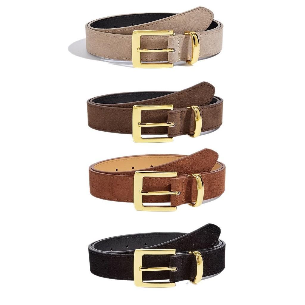 Womens Pu Fashion Leather Belt With Metallic Buckle For Casual And Wear Office