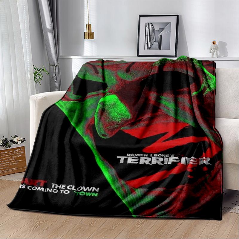 2026 New Style Terrifier 3 Horror Clown Movie Cartoon Soft Blankets,Throw Blanket Comfortable Blanket for Picnic Beds Sofa Home