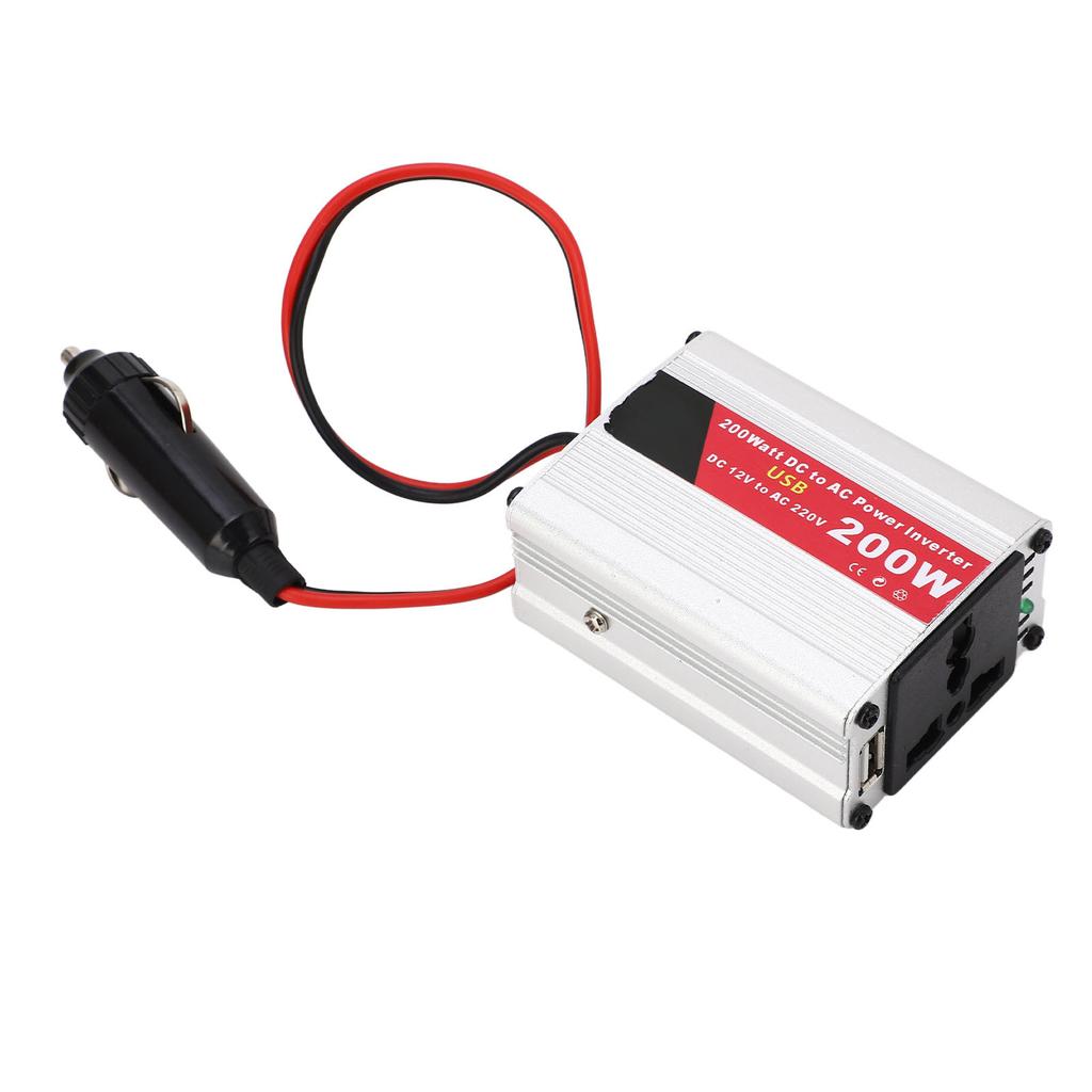 Invertor Auto 200W DC12V La AC220V 2 Porturi USB 1 Priză AC Încărcare Rapidă Invertor Auto