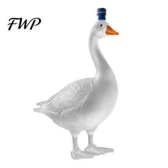 Amber Liquid Display Decanter 3D Animal Whiskey Decanter, 350ml Decorative Bottle, Glass Bird Liquor Design Bottle Artistic for Wine Spirits Home Bar