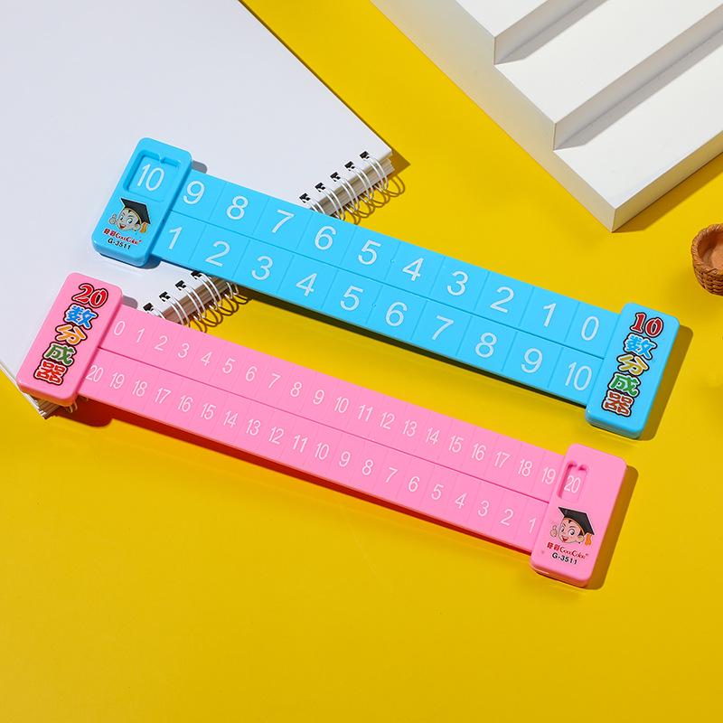 Math Decomposition Ruler: Addition & Subtraction within 20 - Educational Toy for Children Pink