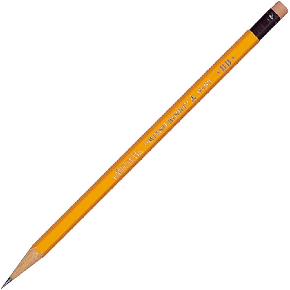 Mitsubishi Pencil Pencil Pencil with Eraser 9852 HB, Pack of 12 K9852HB