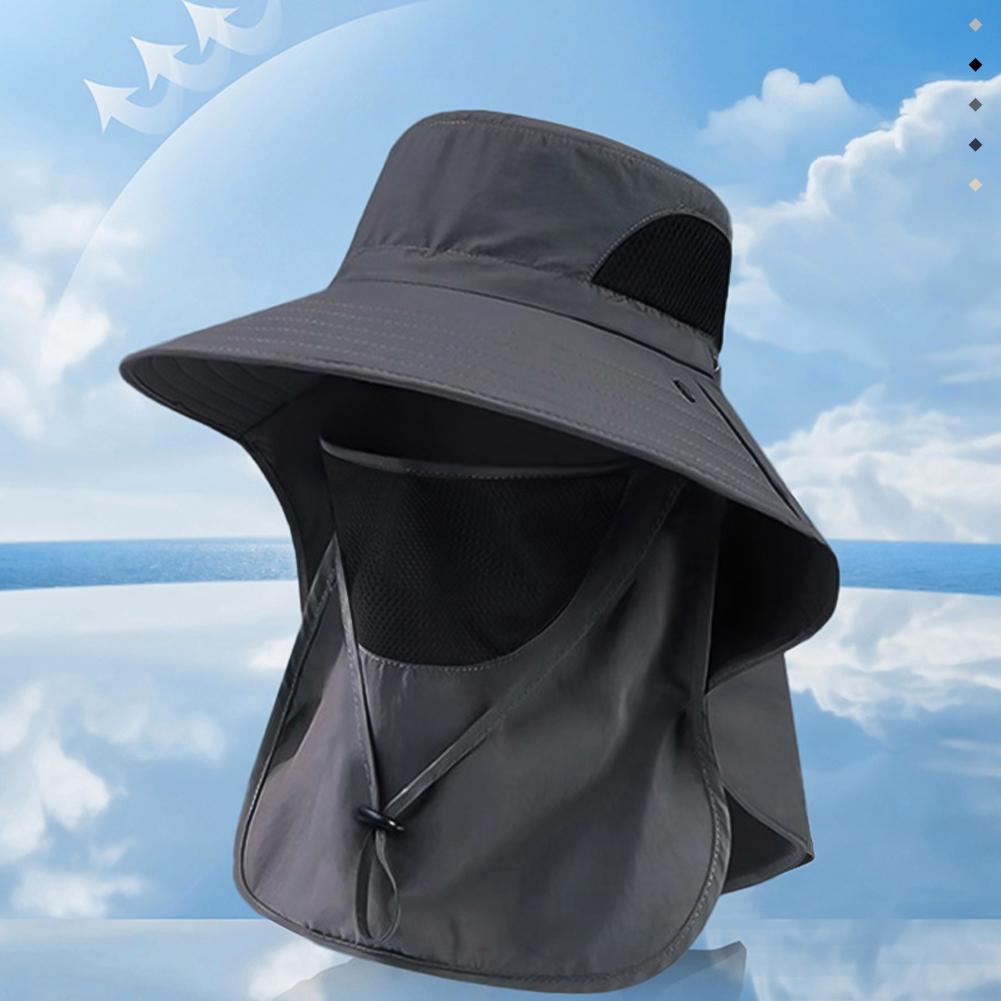 Cappelli Estivi da Sole Protezione UV Cappellino da Caccia Pesca per Esterno Uomo Donna Escursionismo Campeggio Visiera Cappello a Secchiello Patta per il Collo Cappello da Pescatore