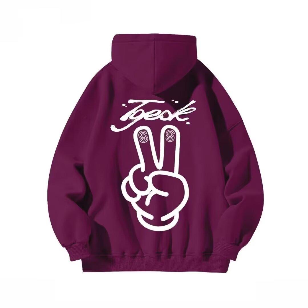 

Ретро-свитер в стиле Гонконга, мужской свитер с капюшоном на весну и осень, американский тяжелый уличный стиль, модный бренд, мешковатое пальто 5XL вино красного