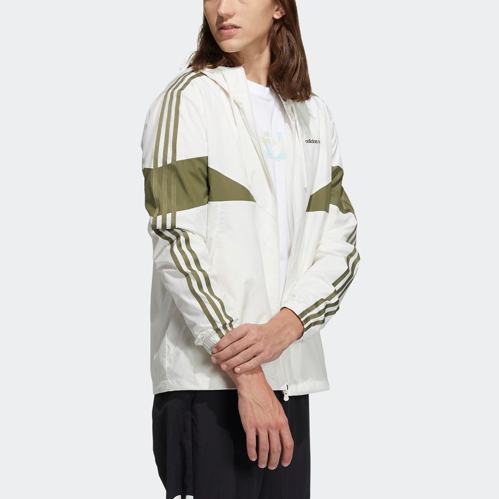 Adidas Neo Icons 3-Stripes Colorblock Hooded Jacket Men Jacket White H14231