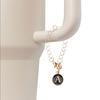 Name Letter Handle Charm Personalized Long Chain Round Pendant with Lobster Clasp Handle Chain for Cup Accessory