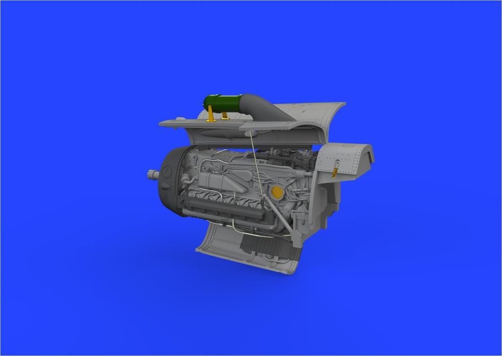 Eduard 1/72 Brassin Messerschmitt Bf109G-2/G-4 Engine (for Eduard) Plastic Model Kit Parts EDU672353