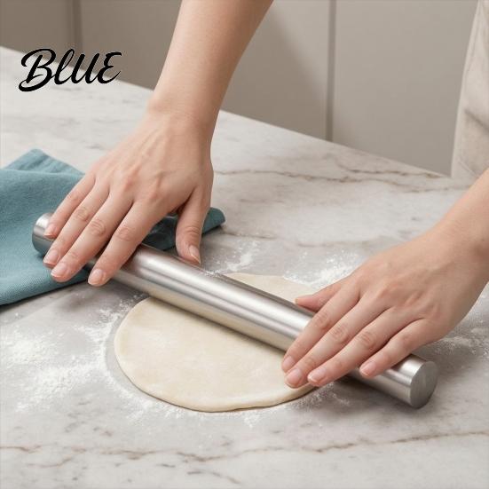 Easy Clean Rolling Kitchen Utensil Stainless Dough Steel Pin Pins Roller Essential Durable for Baking Pizza Dough Pie Cookie