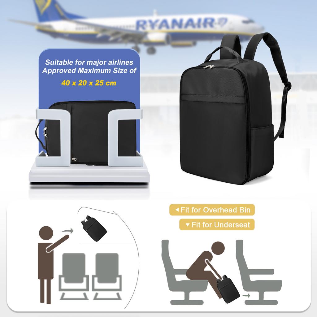 Ryanair Rucksack 40x20x25 Kabinentasche, Handgepäck Reiserucksack für Easyjet Kabinentasche 45x36x20, Laptop-Rucksack für Damen/Herren