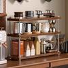 Solid Wood Cup Storage Holder Living Room Coffee Cup Storage Rack Adjustable Organize Holders Dressing Table Organize Racks