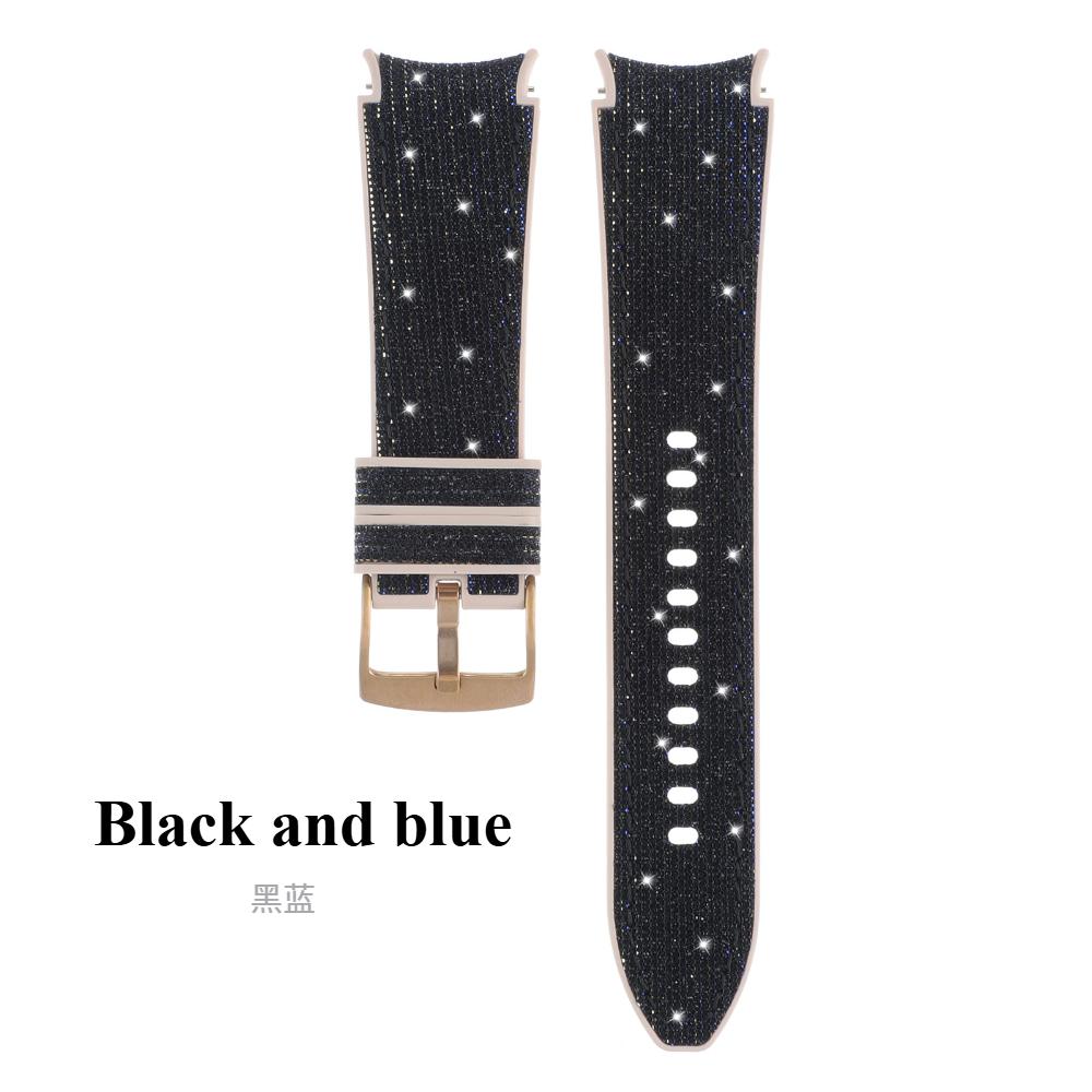 No Gaps Band For Samsung Galaxy Watch 7 40mm/44mm Glitter Gradient Color Bracelet Galaxy Watch7 FE 6 4 Classic/5 Pro 45mm 43mm 46/47mm Silicone Strap