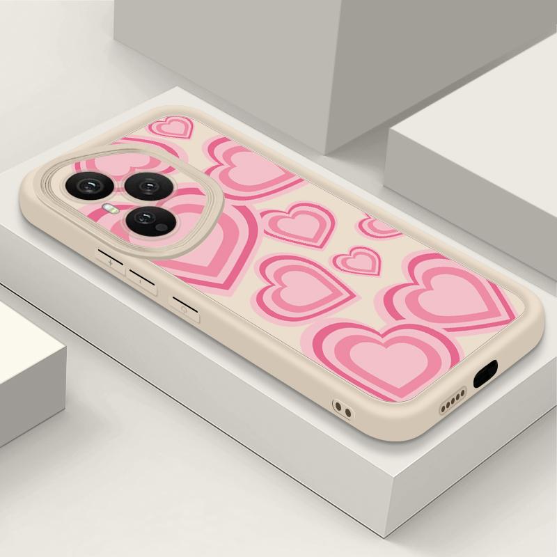 Y2K Retro Gradient Love Hearts Pattern Case For Honor 400 Lite 200 Pro Shockproof Bumper Soft Silicone Cover For Honor X9C Smart X8C