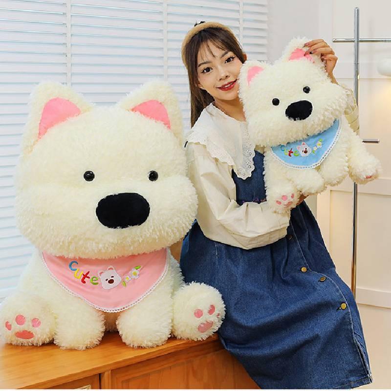 Highland Scarf West White Terrier Plush Toys Cartoon Animals Fill Doll Xmas Gift