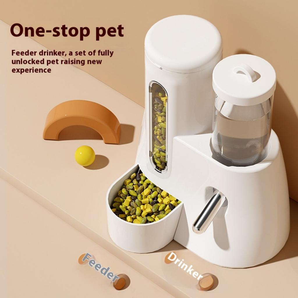 Automatic Small Animal Feeder And Water Dispenser Dual Purpose No Spill Design For Hamsters Rabbits Gerbils