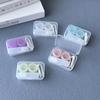 Plastic Contact Lens Cases Simple Transparent Portable Eye Contacts Lenses Holder Box Case With Tweezers Remover Tools