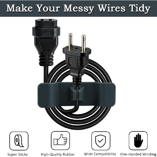 Cord Organizer for Appliances, 8 Pack Kitchen Appliance Cord Organizer Wire Wrapper Cord Holder Cable Keeper, Stick on Mixers, Coffee Maker, Pressure