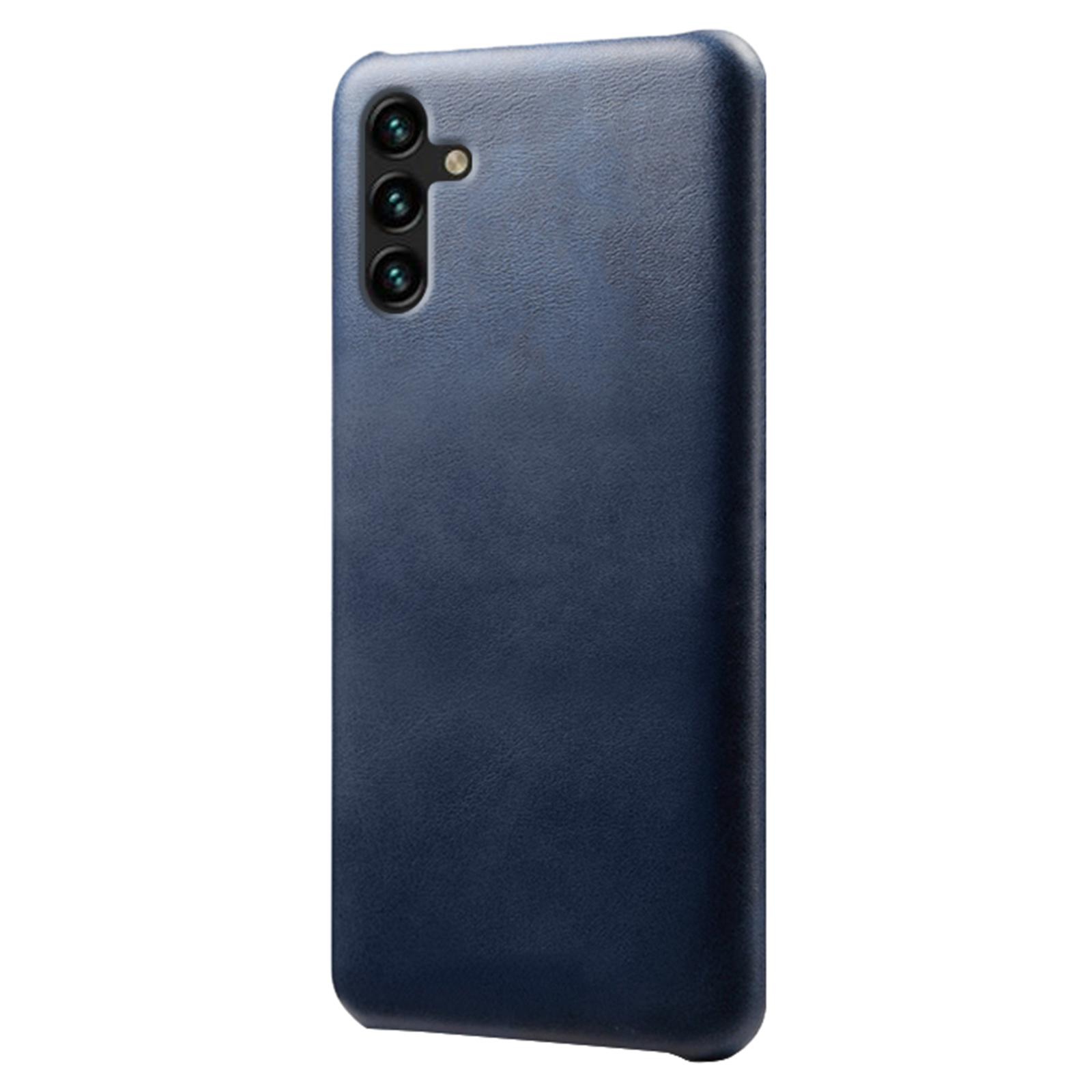 

Protective Phone Cover For Samsung Galaxy A54 5G,Calf Textured PU Leather Coated PC Mobile Phone Case Blue