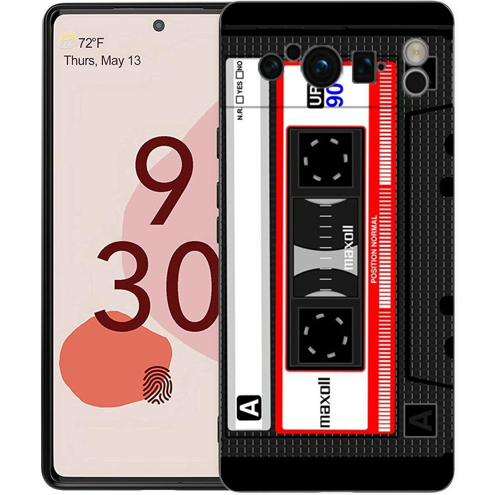 

Phone Case Cover for Google Pixel 10 9 8 7 6 7A 6A Pro Shockproof Soft TPU 10 9 Pro XL Shell Capas Magnetic Radio Tape Cassette Pixel 7A