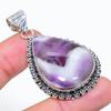 Chevron Amethyst Gemstone 925 Sterling Silver Jewelry Pendant 2.17" SU-10781