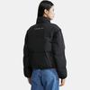 Calvin Klein Autumn Winter Letter Print Stand Collar Long Sleeve Jacket Cotton Coat Women Jackets Space-Black J222320BEH